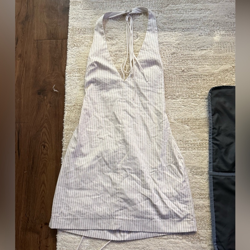 zara stripped mini dress